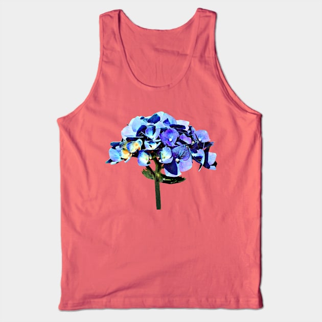 Small Blue Hydrangea Tank Top by SusanSavad